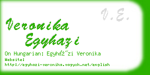 veronika egyhazi business card